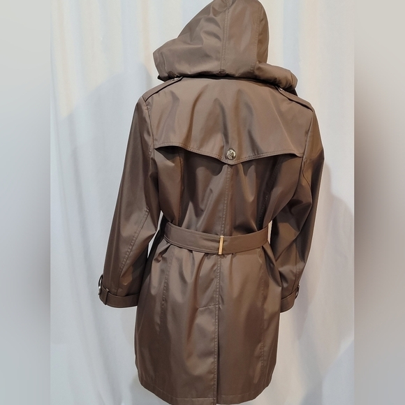 Calvin Klein Short Belted Trench Coat - Size PXL - Picture 7 of 16